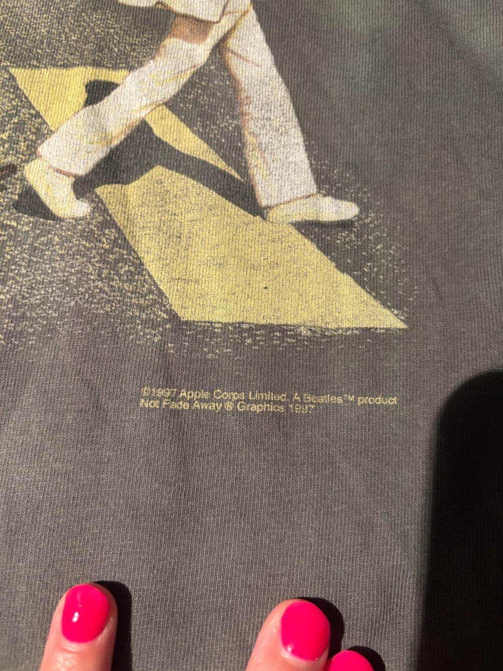 Vintage 1997 Abbey Road The Beetles Tedman By Hanes Graphic Crewneck Tee View 5